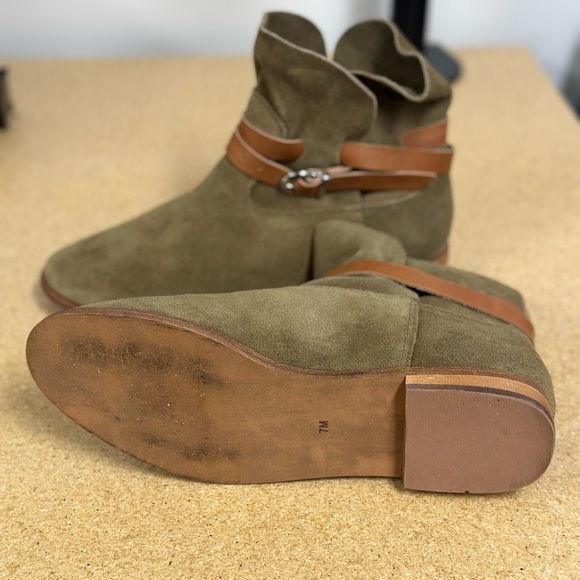 Lincoln Ankle Boots, Jeffrey Campbell x Free People Green Suede Boots 7 - Picture 9 of 9